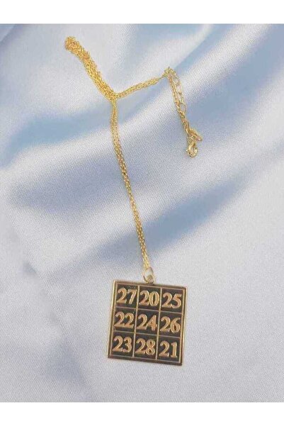 GUS Silver Kadın Gümüş Kolye - Kubera Para Mantra Sarı Renk 925 Ayar Gümüş Unisex Kolye