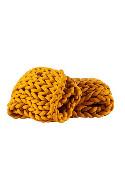 Mudo Home Mustard Abella Sofa Shawl - 120x180
