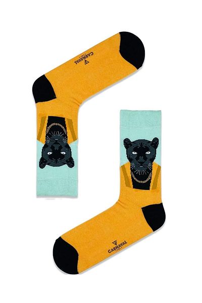 CARNAVAL SOCKS Πολύχρωμες αθλητικές κάλτσες με κολιέ με σχέδιο Tiger