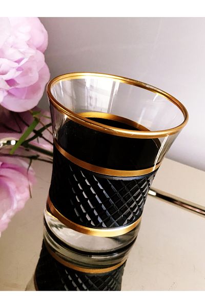 DECOSTYLE Azur Lux Gold Plated - Pack of 6 240Cc Water Glasses