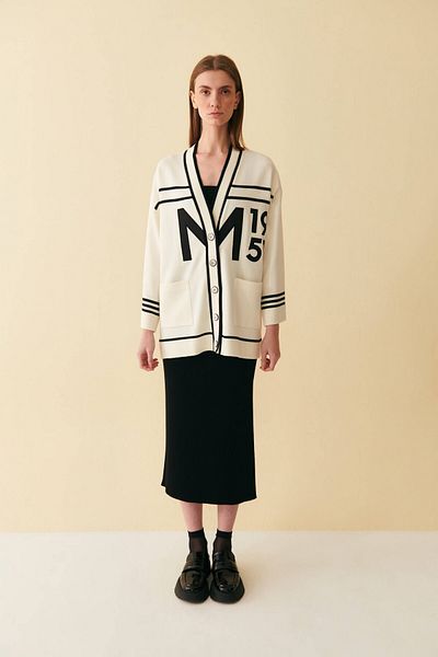 Mısırlı Cardigan de damă cu model de os