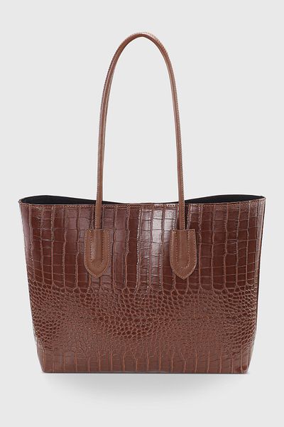 Housebags Retro Vintage Tan Crocodile Women's Shopper Bag - 264