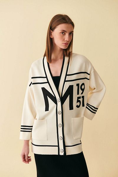 Mısırlı Cardigan de damă cu model de os
