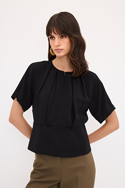 adL Zipper Detailed Blouse