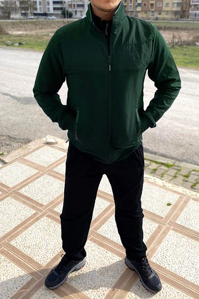 REMSA Πράσινη ανδρική αθλητική φόρμα - Lycra Combed Cotton, Model 2711