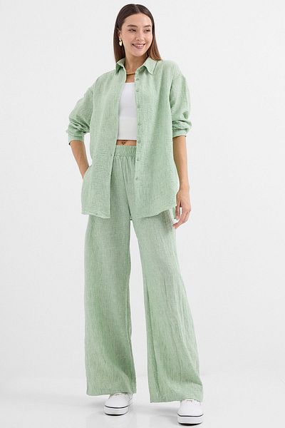 Bigdart 6671 model - Çağla Double Oversize Linen Set