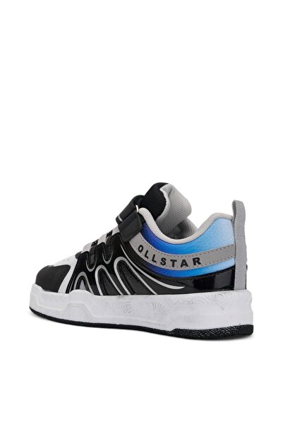 İmerShoes Unisex Kids Sneakers - Black Lilac, Patent Leather Elastic, Velcro Oval Toe Sneakers 020