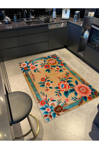 Rugs Modern Halı سجادة زخرفية عتيقة من مجموعة باريس ذات طابع بيج مع زخارف الو...