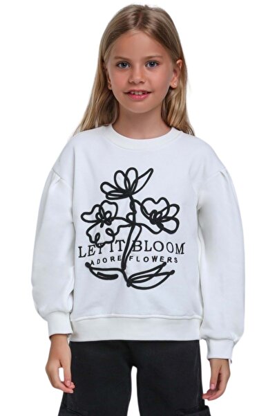 Waka Waka Κοριτσίστικος ιδρώτας Crew Neck με ανάγλυφη απλικέ μπροστά