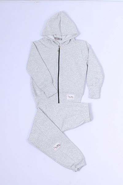 HÇM Girl's Hooded Tracksuit Set - Zippered C48