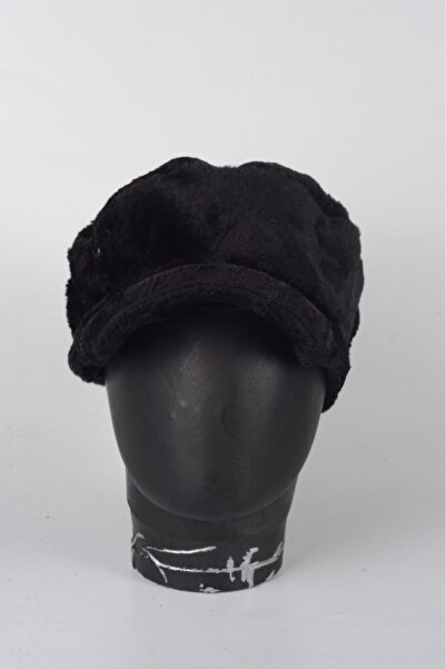 mercantoptan Yumuşak Dokulu Pelüş Kadın Kasket Şapka Kaptan Denizci Tipi