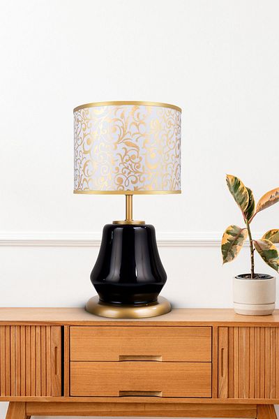 MINIMAL ETICARET VE BILGI TEKNOLOJILERI Elite Gloss Black Lampshade Glass