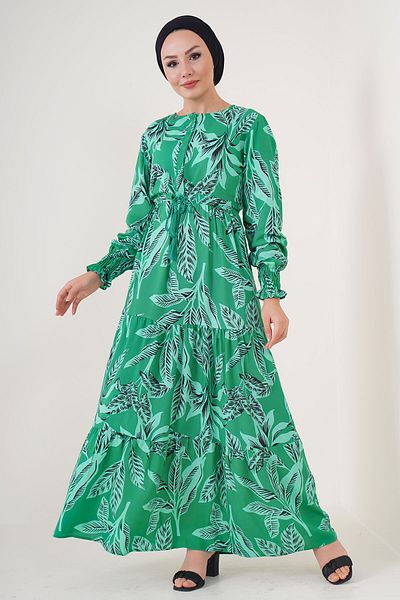 Bigdart 2145 Rochie Hijab Model - Verde