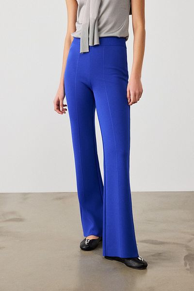 Mısırlı Pantaloni evazați pentru femei, albastru regal