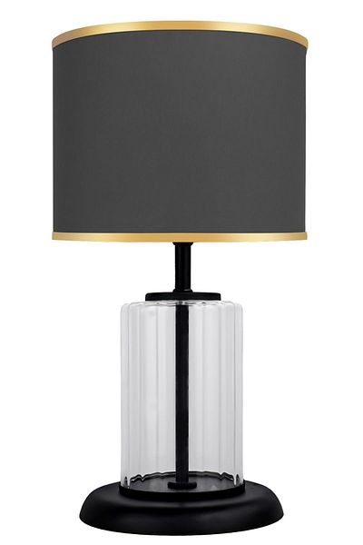 MINIMAL ETICARET VE BILGI TEKNOLOJILERI Monarch Transparent Black Striped Glass Lampshade