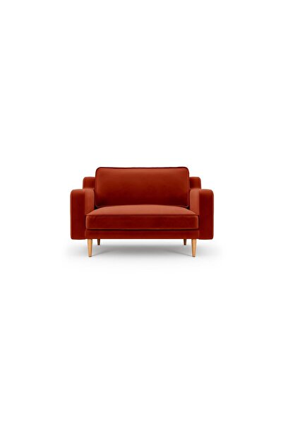 Normod Klem Slim Loveseat Ahşap Ayak - Kadife