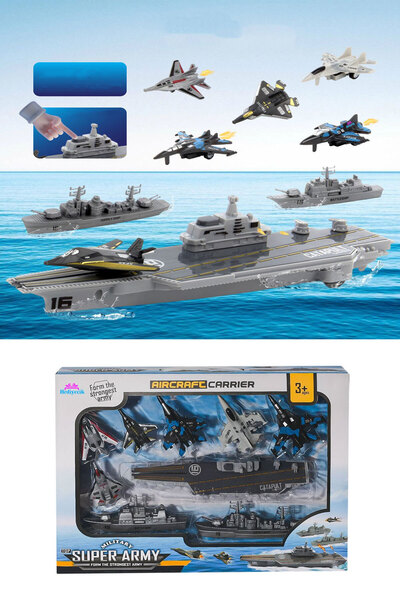 hediyecik Çocuk Oyun Seti Savaş Gemileri,Savaş Uçakları,Uçak Gemisi Savaş Set...
