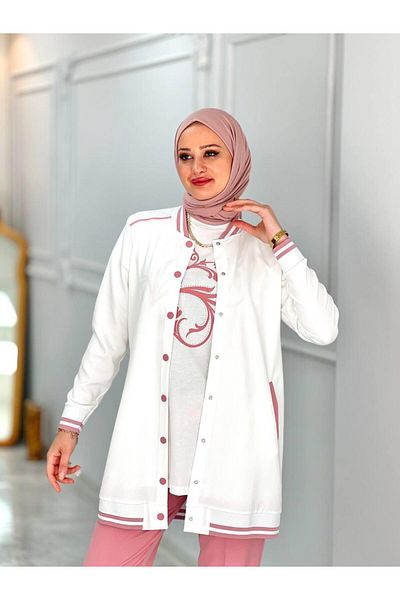 Cardella Σετ Hijab 3 τεμαχίων από ύφασμα Camelya Seasonal Crepe