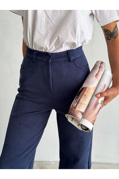 winmoda Light Suede Trousers - Wide Leg Bagy Model