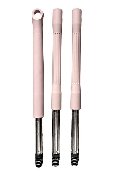 Kavi Entegre Plastik 3 Pieces of Brushes with Screws and Mop Handle. Suitable for Use as Short-Medium-Long.