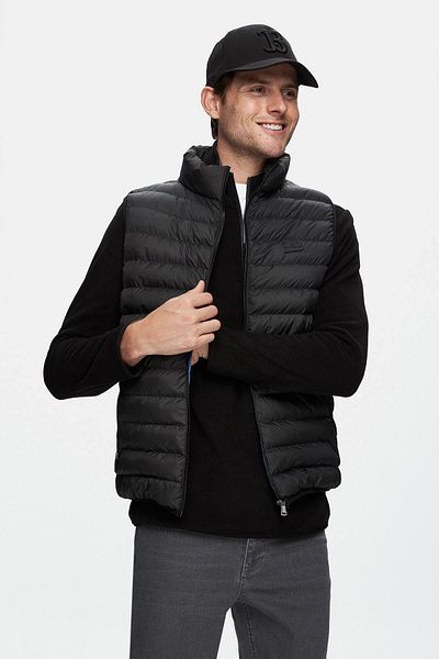 UCLA BLUME Siyah Fermuarlı ve Cepli Polyester Standard Fit Erkek Yelek