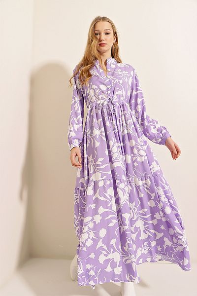 Bigdart Φόρεμα 2144 Model Judge Collar Hijab - Μωβ