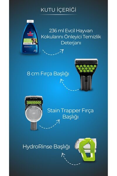 Bissell SpotClean Pet Plus Evcil Hayvanlı Evlere Özel Halı – Koltuk Yıkama ve Leke Çıkarma Makinesi