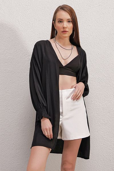 Bigdart 5882 Lässiger Kimono – Schwarz