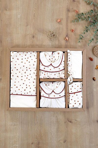 Sitilin Baby Girl Natural Cotton Fabric Luxury 10-Piece Hospital Discharge Set Stl6798