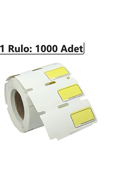 Marketix 80x38 mm Karton Termal Raf Reyon Etiketi Sarı Fiyat Çerçeveli 1000'l...