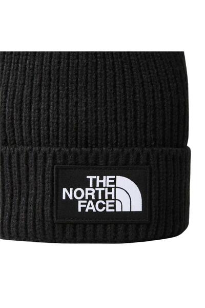 THE NORTH FACE Černá unisexová outdoorová čepice s logem a manžetou NF0A8CHEJK31