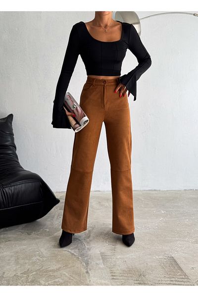 winmoda Ελαφρύ σουέντ παντελόνι - Φαρδύ πόδι Bagy Model