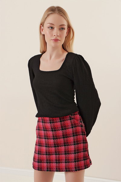 Bigdart 0442 Uzun Kollu Bluz - Siyah