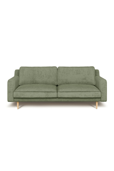 Normod Klem Slim Üçlü Koltuk Ahşap Ayak - Fitilli Kadife