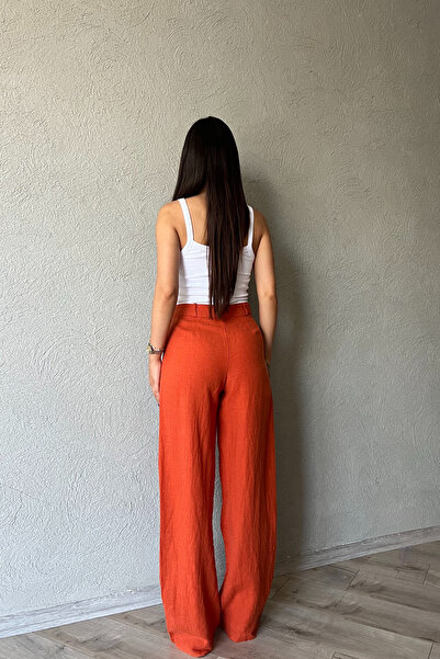 Seda Yalçın Atelier Полотняні штани з плісированою передньою частиною