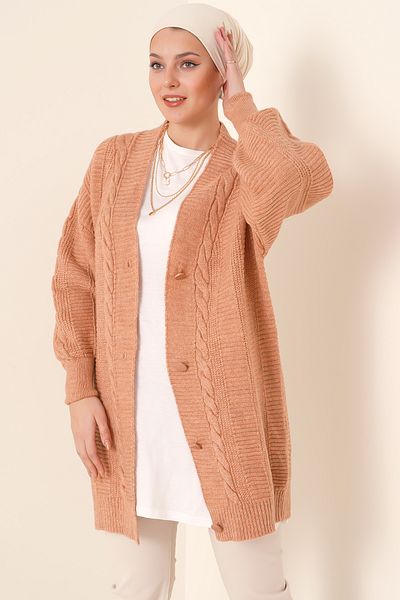 Bigdart 15768 Hijab-Strickjacke – Lachs