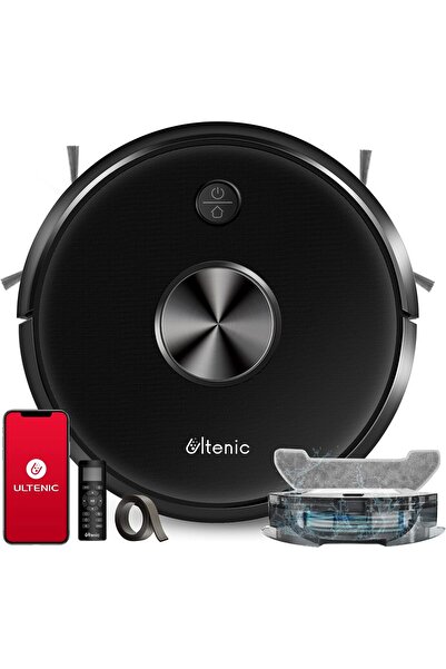 CALRADİA Ultenic D5s Pro Vacuum & Mop Robot Süpürge, 3000Pa, Siyah