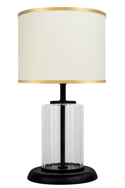 MINIMAL ETICARET VE BILGI TEKNOLOJILERI Monarch Transparent Black Striped Glass Lampshade