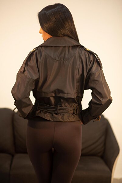 DOKUBYMAYA KADIN KISA TRENÇKOT