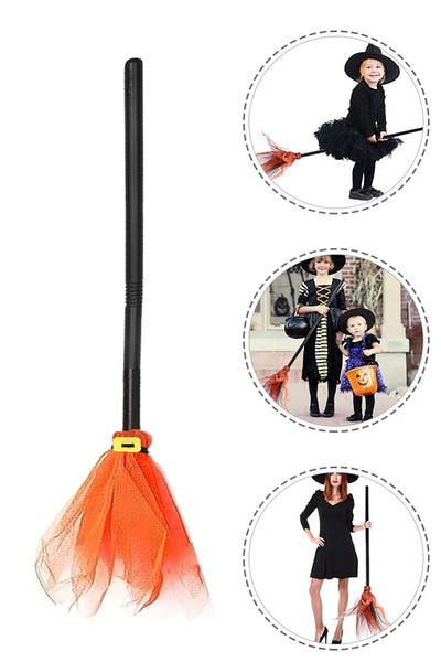 Parti dolabı Halloween Cadı Süpürgesi, Cadılar Bayramı Cadı Aksesuarları Kostümleri 75 Cm