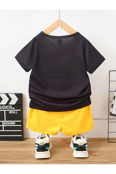 MANCY Children's Drift Printed T-Shirt and Shorts Top and Bottom Set