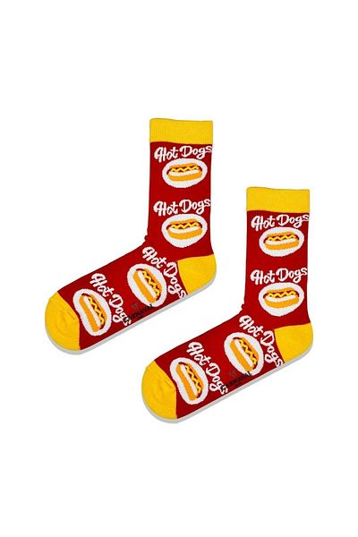 CARNAVAL SOCKS Πολύχρωμες κάλτσες με σχέδια χοτ ντογκ