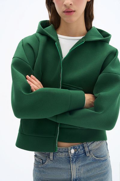 Wear Three Points Surge Jacket - Oversize Fit Scuba Fabric Zip Hooded Windproof Jacket