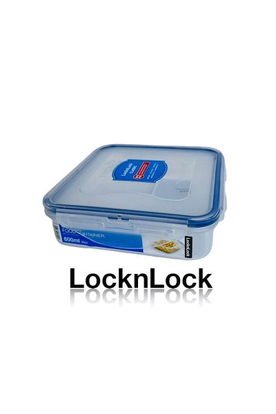 locknlock 600ml Square  Airtight Food Storage  - BPA-Free, Microwave, Freezer, and Dishwasher Safe