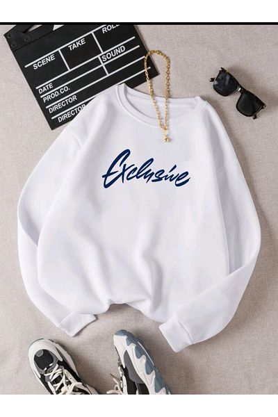 FAVORİST Exclusive Printed Oversize Crew Neck Sweatshirt