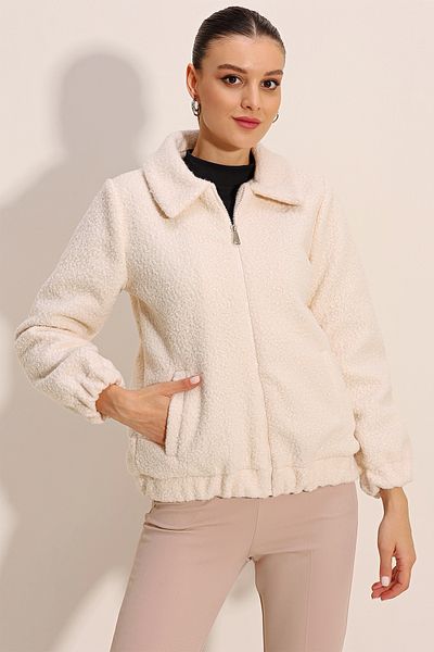 Bigdart Bunda 5175 Oversize Boucle - Ecru