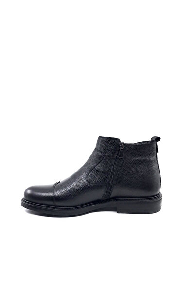 Smart 1042 Чорні чоловічі черевики з натуральною шкірою та хутром всередині