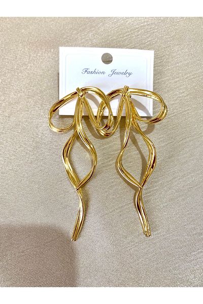 Miri Aksesuar Big Ribbon Earrings