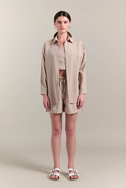 Sevilen Tekstil Ριγέ γυναικείο σορτς