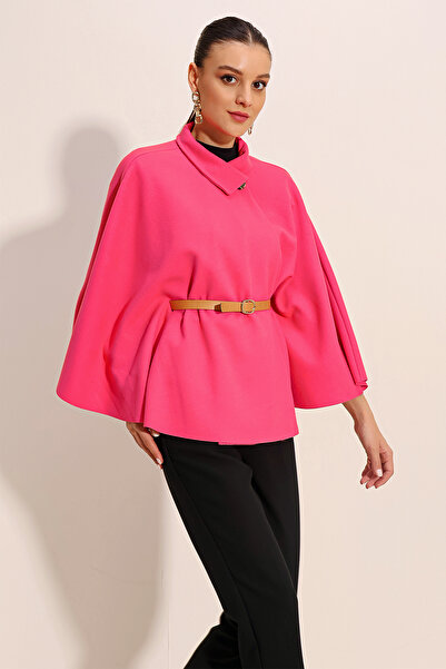 Bigdart 9134 Belted Stash Poncho - Fuchsia